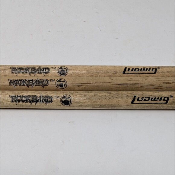 Lot Of 3 Rock Band Ludwig Wooden Drum Sticks Wii Xbox Playstation - Picture 2 of 5